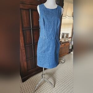 Boden sleeveless demin sheath dress